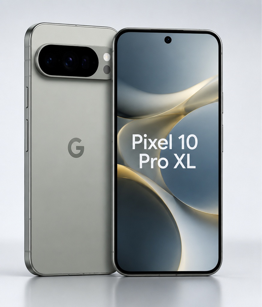 Google Pixel 10 Pro XL smartphone front and rear view